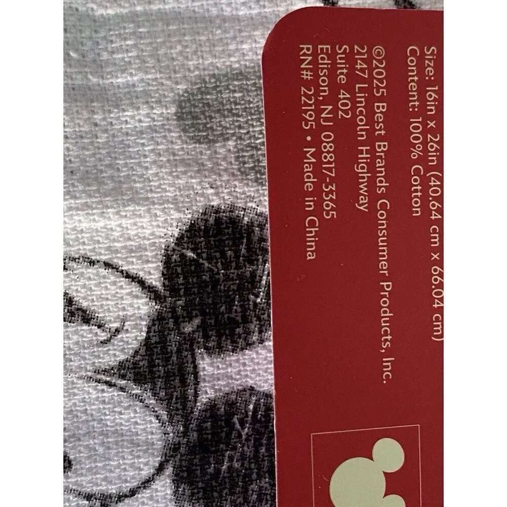 2 Pk Disney Mickey Minnie Mouse Hearts Valentines Kitchen Towels 16 X 26”‎ NEW